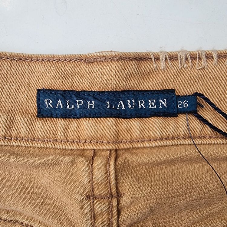 Immagine di BNWT Ralph Lauren Women's Size W26" L30" Beige Skinny Fit Ranger Wash Jeans 5